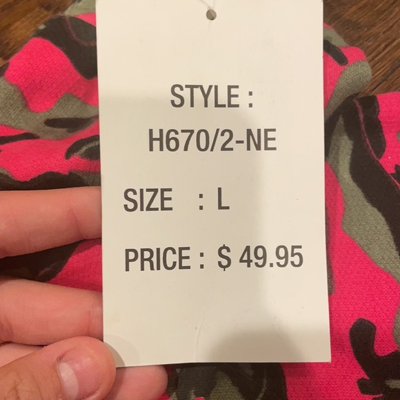 Pink and Green Patterned camouflage hoodie - Picture 4 of 4